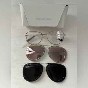 Michael Kors 3in1 pilot  optical frames and sunglasses